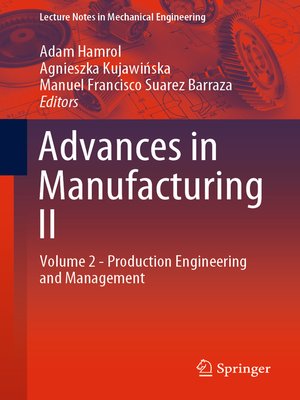 cover image of Advances in Manufacturing II
